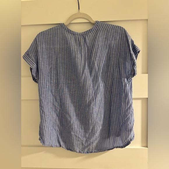 Love Sky Blue Pinstripe Blouse - Picture 2 of 2